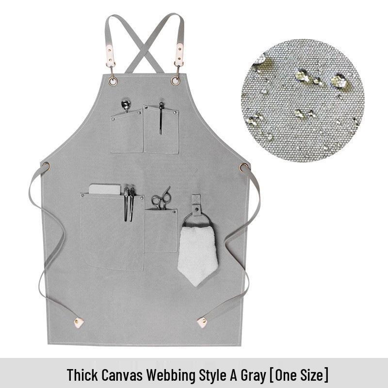Canvas Denim Apron for Florists, Coffee Shops, and Restaurants - New Fashion Style for Baking & Work.