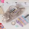 Cartoon Animal Gorilla Plush Pencil Case Large Capacity Soft Holder for Students School Office Girls Boys