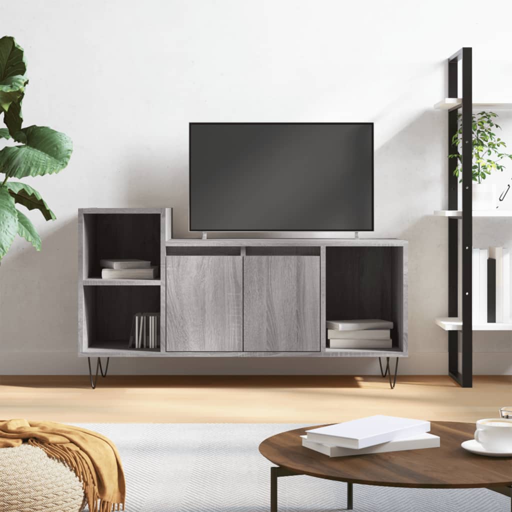 TV Cabinet Gray Sonoma 100x35x55 cm Particleboard