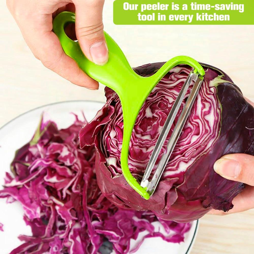 Cabbage Shredder Slicer Peeler, Large Size, Vegetable Cutter for Purple Cabbage, Lettuce, Wide Mouth Peeling Knife, Food Contact Safe