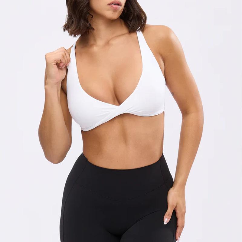 New kinks show chest gathering underwear yoga suit fitness sports shorts Pilates quick-drying two-piece set