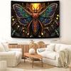 1pc Wall Tapestry Vibrant Moth Tapestry with Firefly Scene - Boho Chic Wall Art Decor