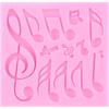 ZiXiang Music Theme Fondant Mold Musical Notes Piano Silicone Molds Musical Keyboard Microphone Molds Music Notes Lace Mat For Sugar Cake Decorating