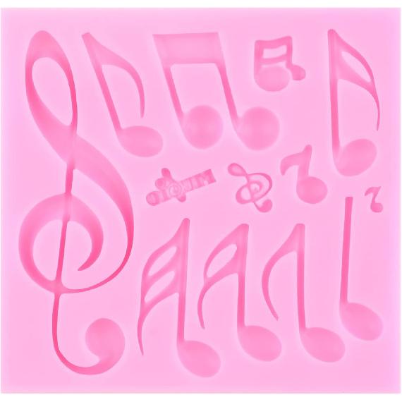ZiXiang Music Theme Fondant Mold Musical Notes Piano Silicone Molds Musical Keyboard Microphone Molds Music Notes Lace Mat For Sugar Cake Decorating
