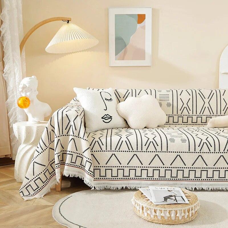 Sofabezug im nordischen Stil, staubdicht, Mehrzweck-Couchtuchbezug, Campingdecke, Sofadecke, Wohnzimmer-Dekorationstuch