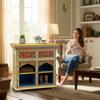 Wood Painted Bedside,Handicrafted Indian Drawer Desk Cupboard Cabinet Storage Bedroom Decor Furniture,Nightstand Sideboard Nightstand Table