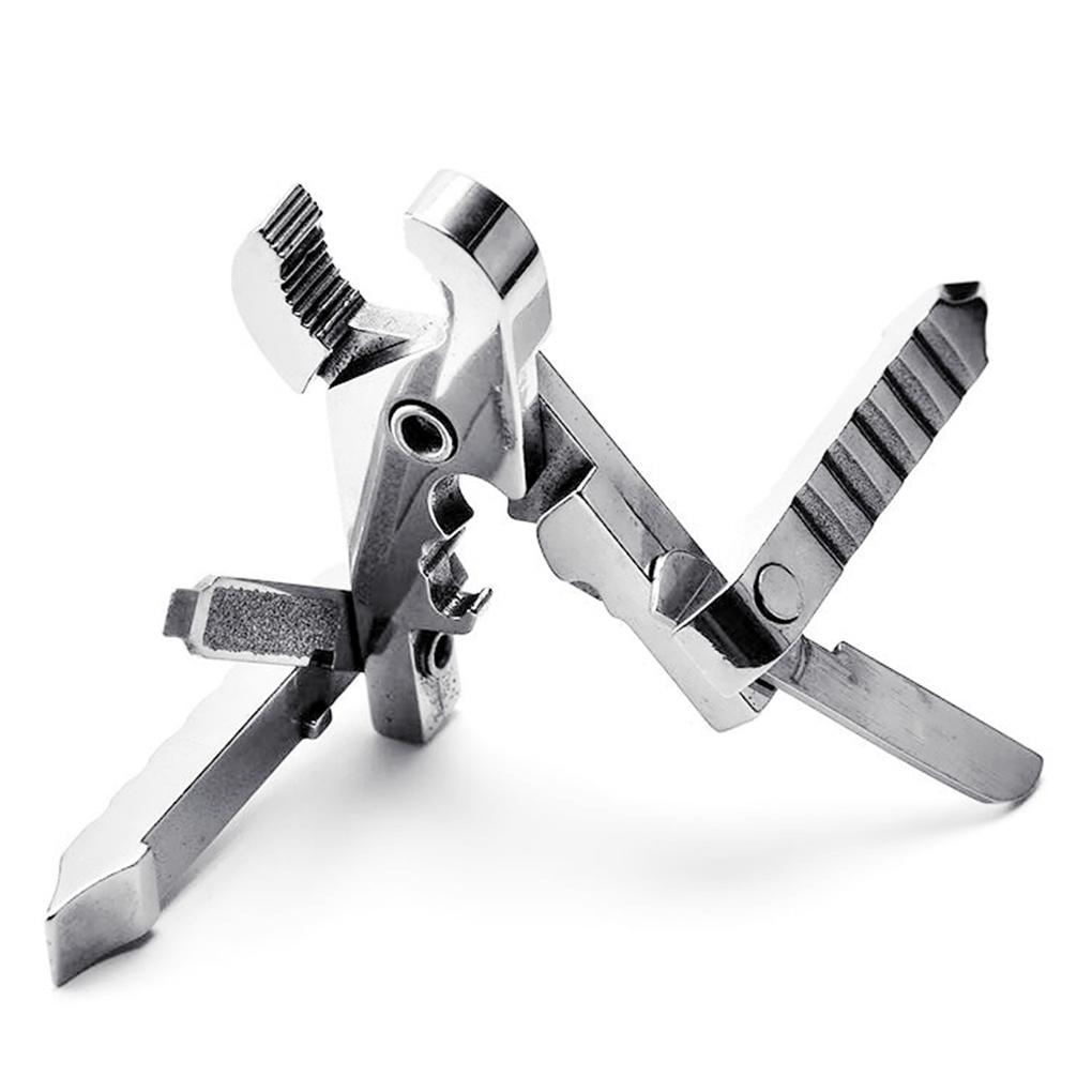 Outdoor Survival Tool 10 In 1 Pliers For All Needs Easy To Camping Survival Multi-functional Tool Silver