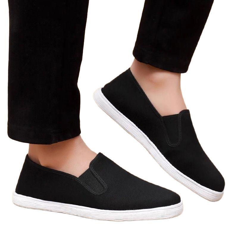 Old Beijing cloth sole shoes men's handmade lasagna pure cloth shoes deodorant breathable middle and old casual shoes dad shoes