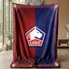 LOSC Lille FC Soft Flannel Fleece Blanket Lightweight Cozy Warm Throw Blanket For Sofa Bed Home Decor