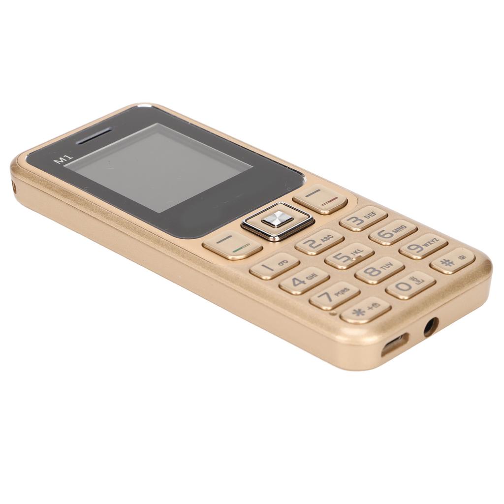 M1 2G Entsperrtes Handy Dual-Karten-Mobiltelefon mit Trageband 100-240V für Senioren KinderGold EU-Stecker