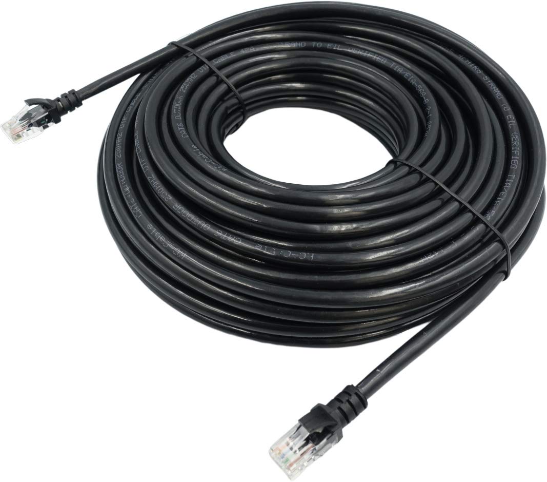 

100m CAT6 Outdoor High Durability LAN Cable 30 Years Outdoor Weatherproof PE Double Covering Outdoor Use Reliable Domestic Brand Product For PoE чорний