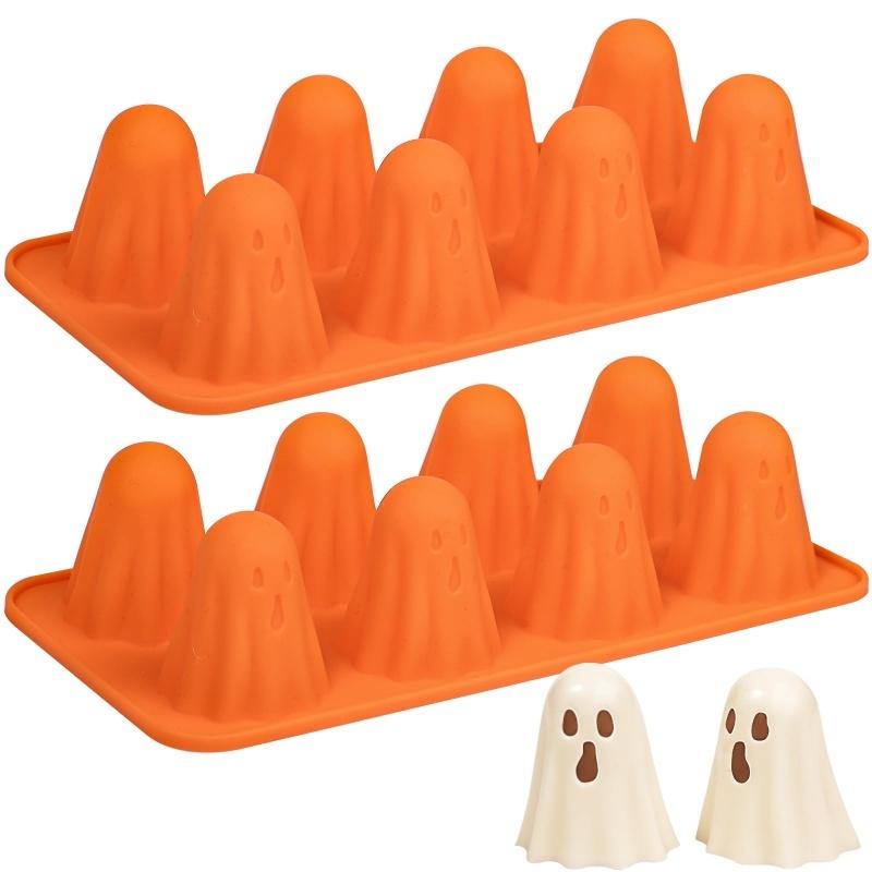 2pcs Halloween Silicone Mold , Evil Spirit Design, Nonstick Material, Easy Release for Soaps, Lotions, Party Decorations, Haunted House
