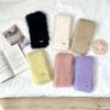 Solid Color Mohair Women Scarf Soft Plush Y2K Girl Scarf Thin Long Scarves  Autumn Winter