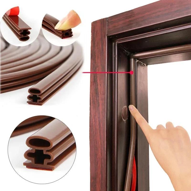 

Self-adhesive Silicone Rubber Sealing Strip Door Window Sealing Strips Gap Blocker I Type Insulation Tape 6Meters/Roll L shape 10x4mm&6 meter коричневый