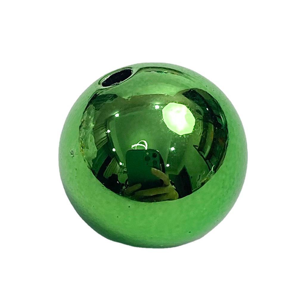 Gold & Silver Electroplated Acrylic Beads - Non-Fading Round Plastic Beads for DIY Jewelry Accessories.