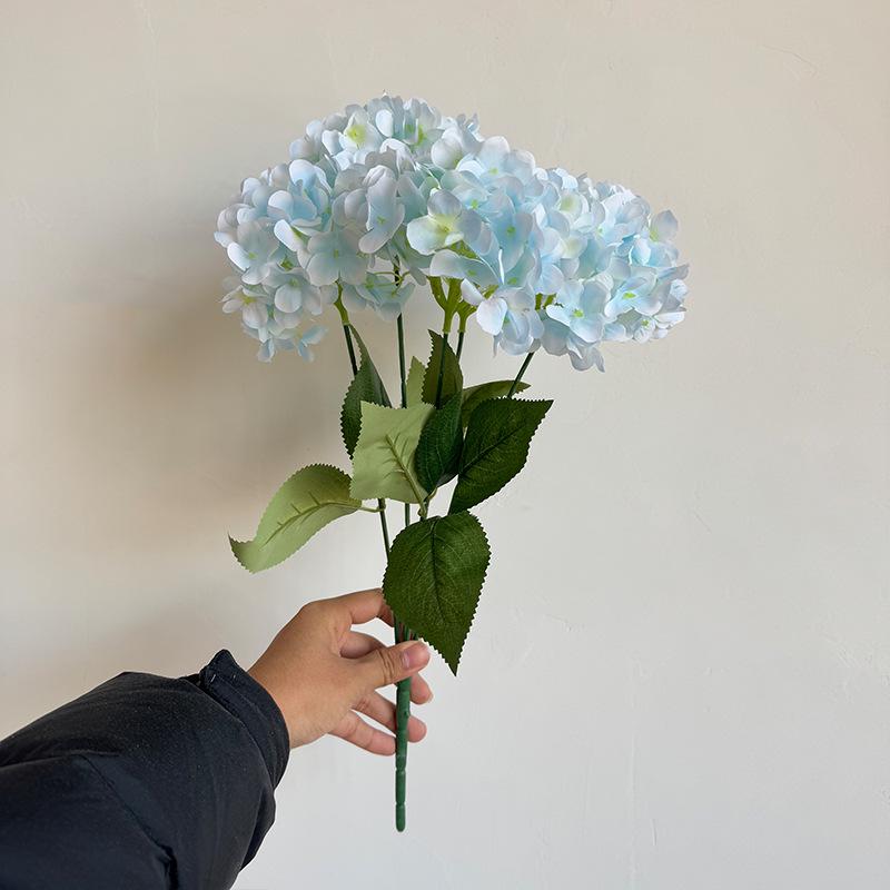 5-Head Silk Hydrangea Fake Flowers for Wedding Décor and Home Arrangements