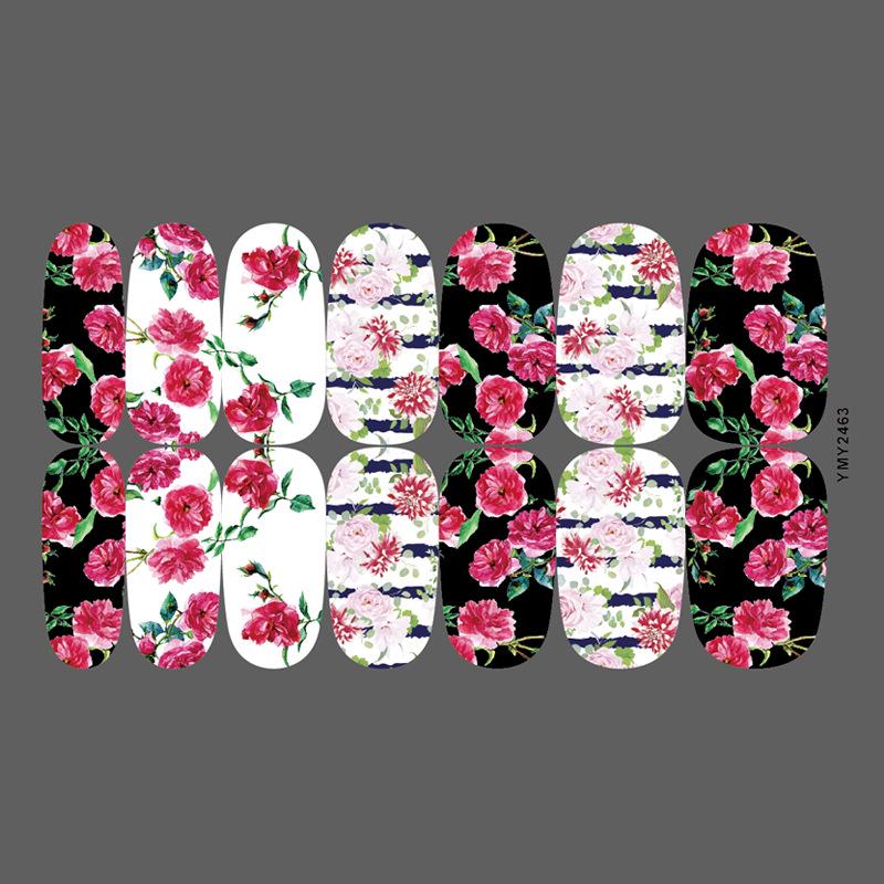 Flower Series Nail Art Stickers: Full Adhesive Set YMY2451-2465