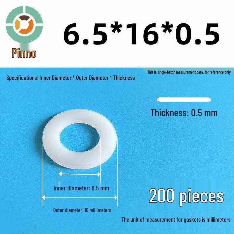 Thickened Nylon Plastic Flat Washer: Hard Plastic Gasket M2-M16