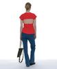 Partimento Women 2Way Studded Shirred Flat Bag_Brown