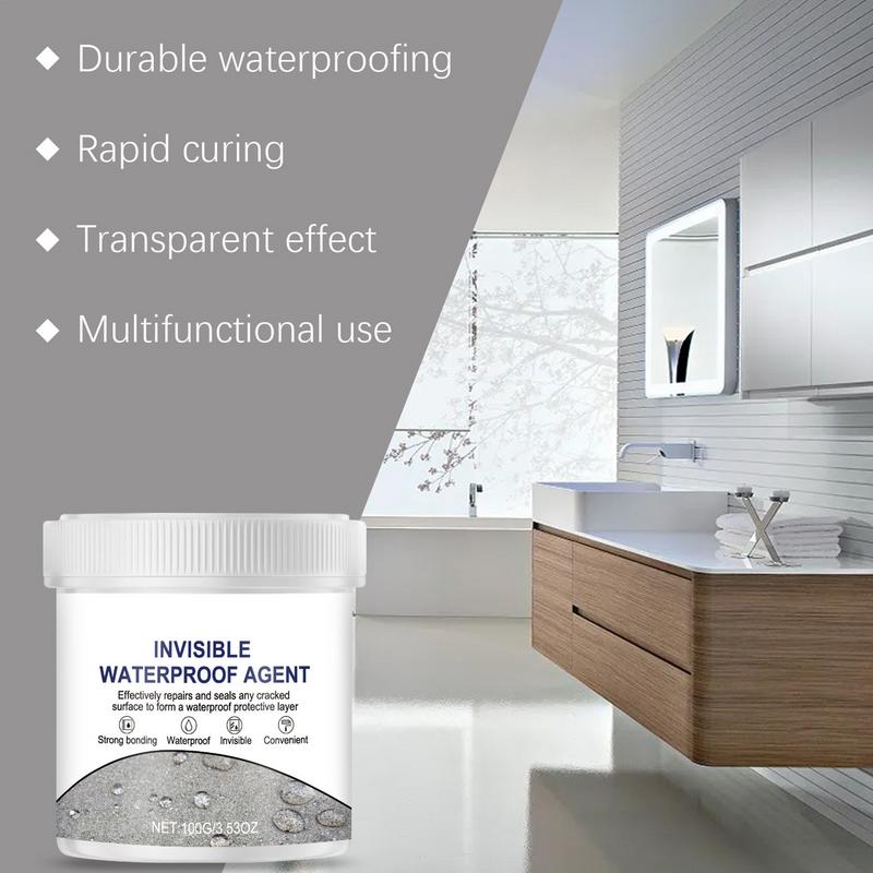 Invisible Paste Glue With Brush Leak-Proof Glue Sealant Strong Sealant Toilet Repair Tools Invisible Sealing Coating For Indoor