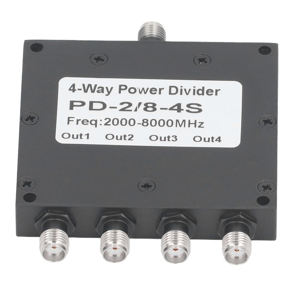 SMA Mikrostreifen Leistungsweiche Splitter Kombinierer 2?8GHz Edelstahl 4-Wege SMA Leistungsteiler