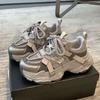 Mesh Dad Shoes  Platform Muffin Autumn New Versatile Small Height Increase Casual  Shoes