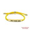 Multi-color Woven Rope Bracelet with Engraved Stainless Steel for Mother's Day or Christmas Gift