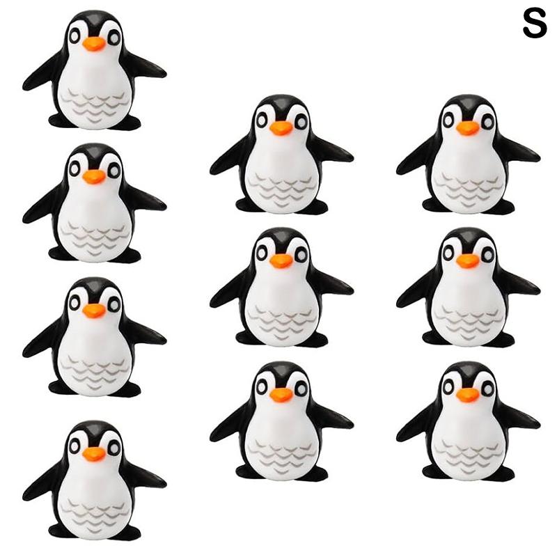 Mini Penguin Miniature Figures For Fairy Garden Gnomes Moss Terrariums Decoration Cake Topper