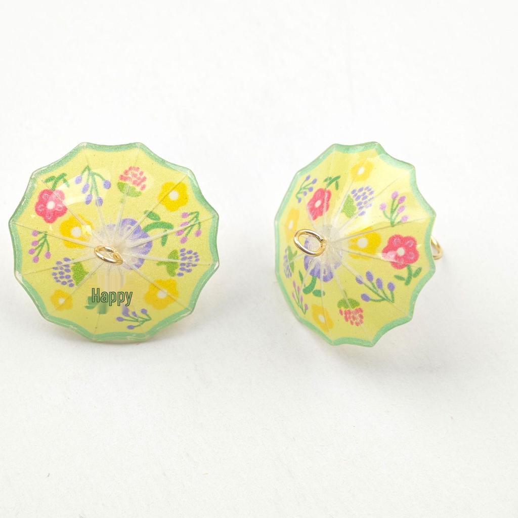 Kolorowy Mini Parasol DIY Akcesoria do Biżuterii na Kolczyki i Wsuwki do Włosów