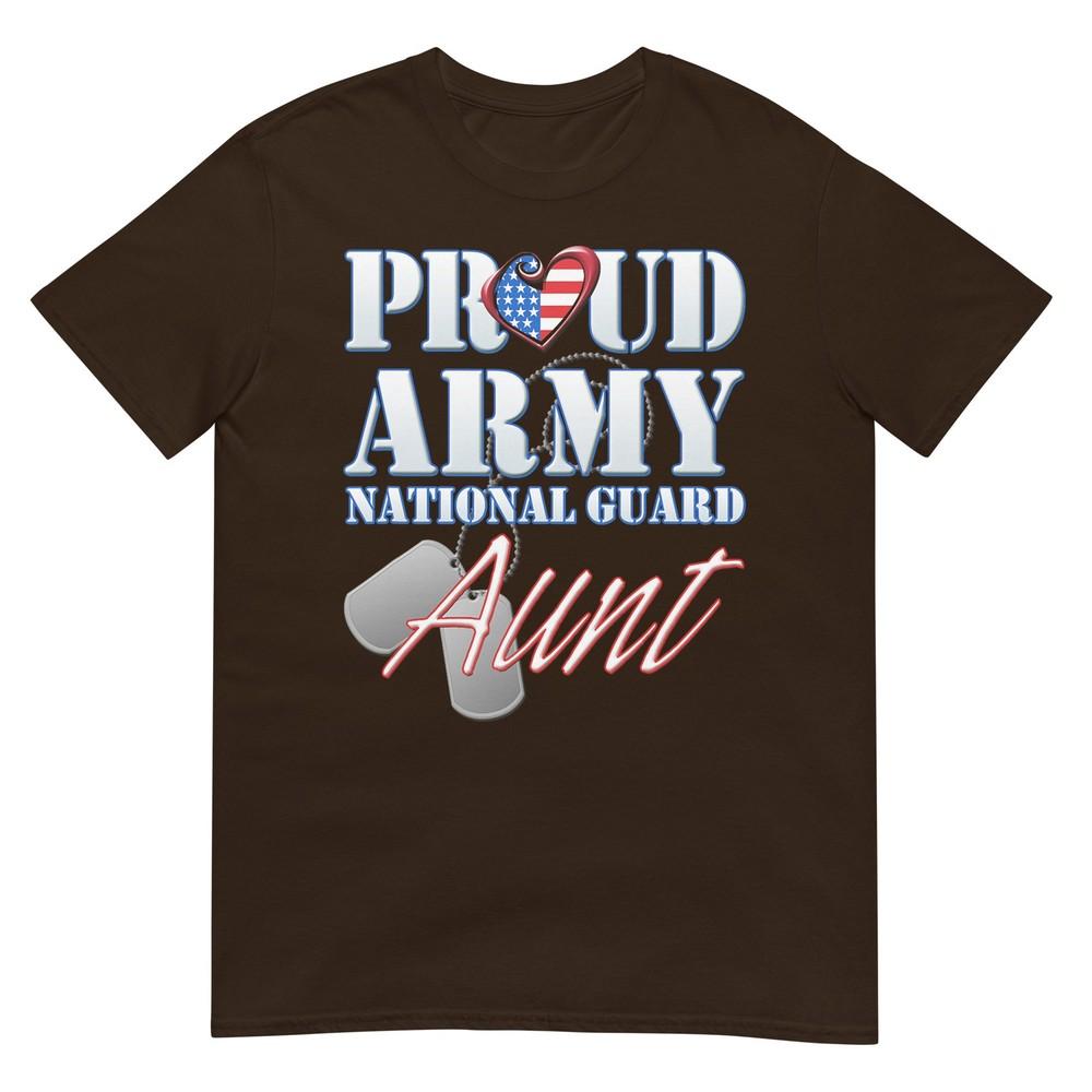 Proud Army National Guard Aunt Usa Heart Flag Shirt Tshirt