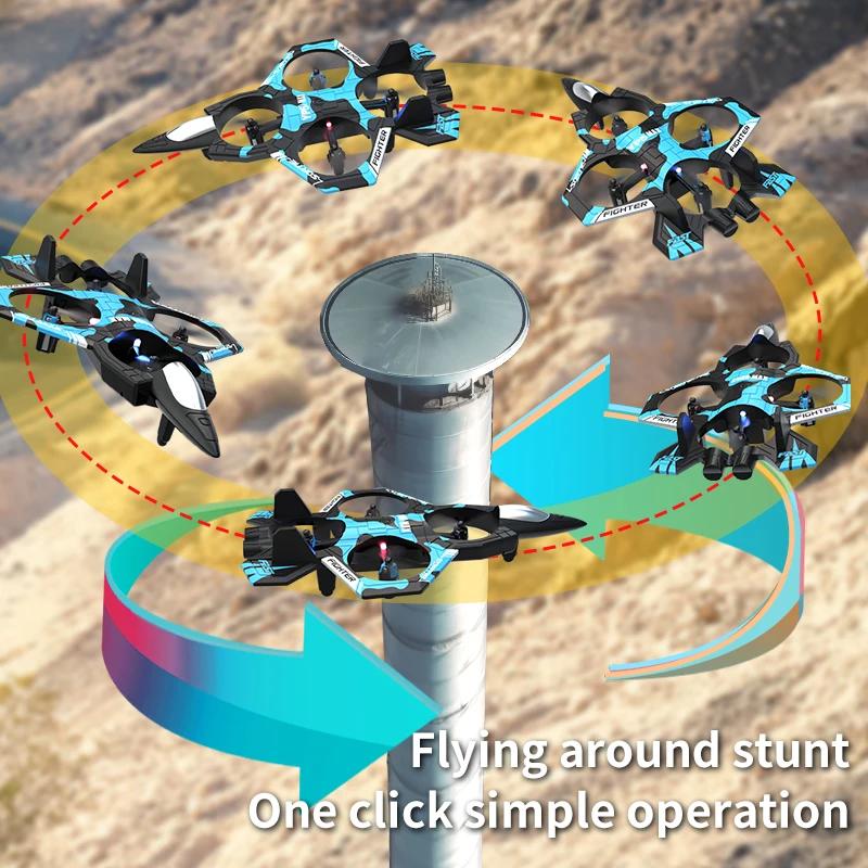 2.4GHz RC Plane, 4-axis Gyro Remote Control Airplane, 360° Flip Fighter Jet Toy, Helicopter Quadcopter, Easy To Fly RC Glider