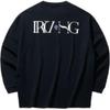 Anta Loose Letter Round Neck Pullover Long Sleeve T-Shirt Unisex Tops Black 172441404-3