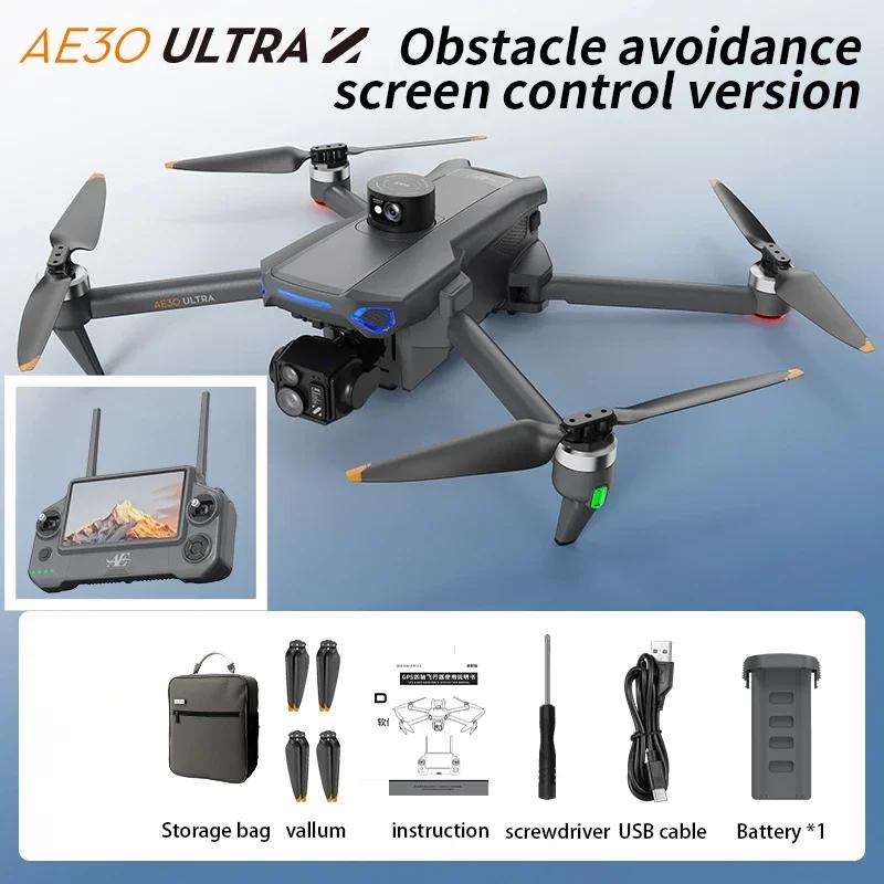 AE30 Max 6000M LCD SC GPS Drone 8K Dual Camera 6G Wifi FPV 3-Axis Gimbal Professional Obstacle Avoidance Quadcopter RC Dron Toy