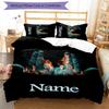 3pcs Custom Name Cartoon Jul rapper Bedding Set Duvet Cover Closure Includes 1 Duvet Cover & 2 Pillowcases for All Seasons Bedroom Decor