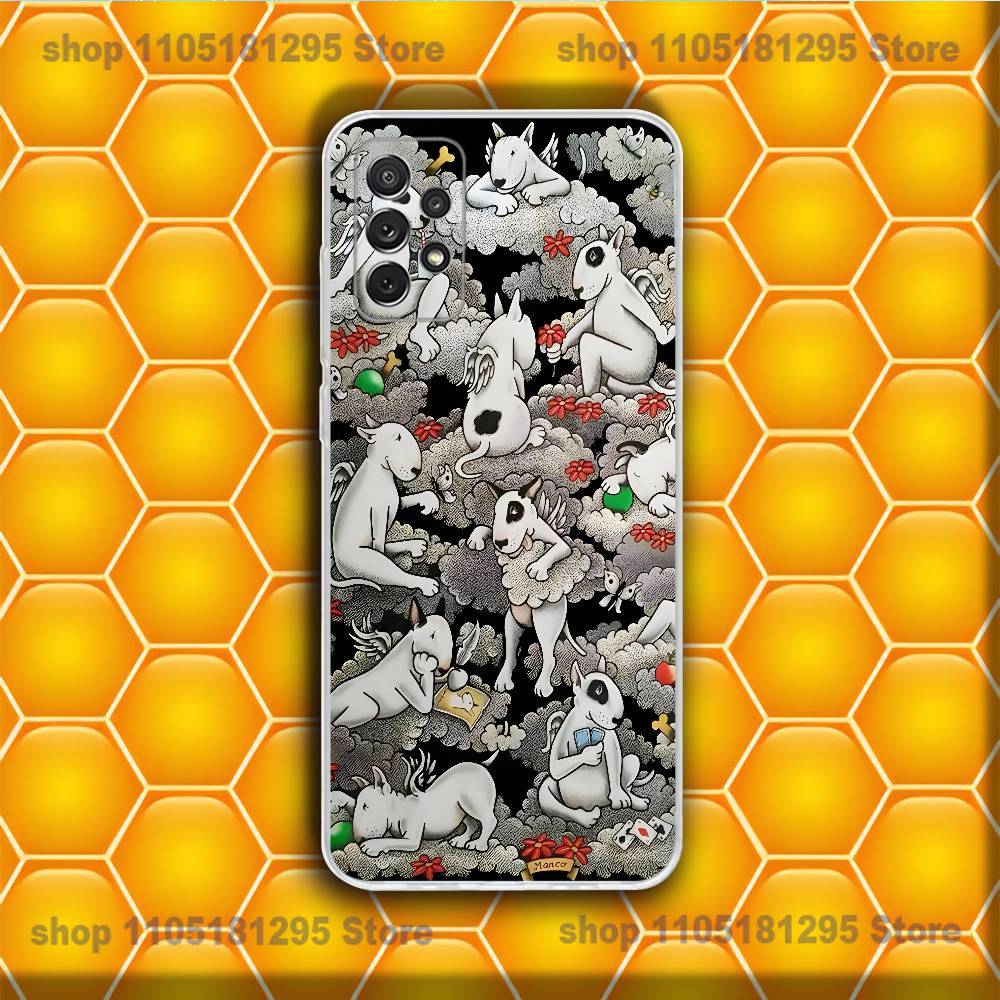 Cool Cute Bull Terrier Dog  Phone Case Silicone For Samsung S30,23,21,22,20 FE lite,S10,9,PIus Note20ultra Soft Transparent