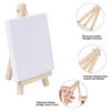 6Set Mini Canvases White Stretched Blank Sandpieces for Painting Art Supplies Package