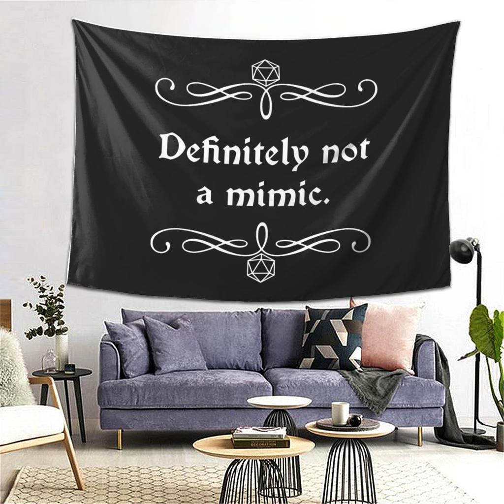 Definitely Not A Mimic Dnd Game Tapestry Wall Hanging Aesthetic Home Decor Tapestries for Living Room Bedroom
