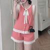ZANZEA Women Sleeveless Vest Tops and Shorts Casual Polka Dot Print Two Piece Sets