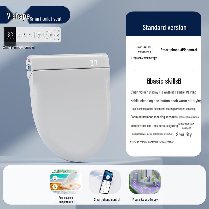 Smart Automatic UV Heated Toilet Seat Cover with Instant Heating & Temperature Control for Home Use