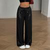 Women's Fashion Casual High Waist Trousers Pants Capris