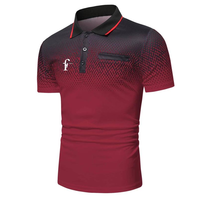 Advanced Color Matching Men's Polo Shirt, Summer Business Casual Polo Shirt.