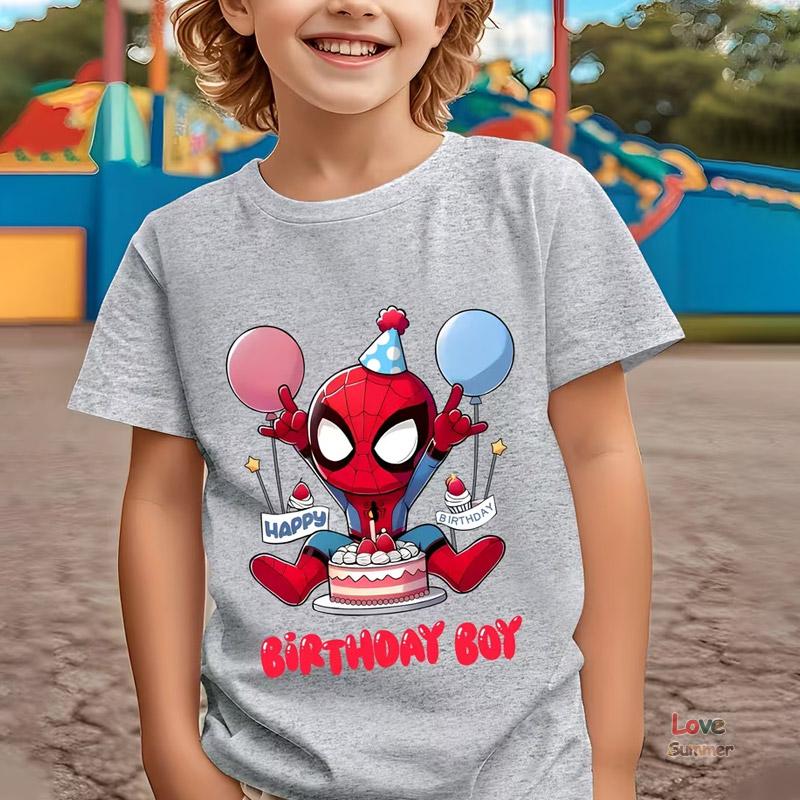 

Marvel Spider Man Cute and Stylish T-Shirt, Soft and Comfortable Summer Tee for -14, Unisex, Outdoor Riding and Daily Wear, Perfect Birthday Gift 160
