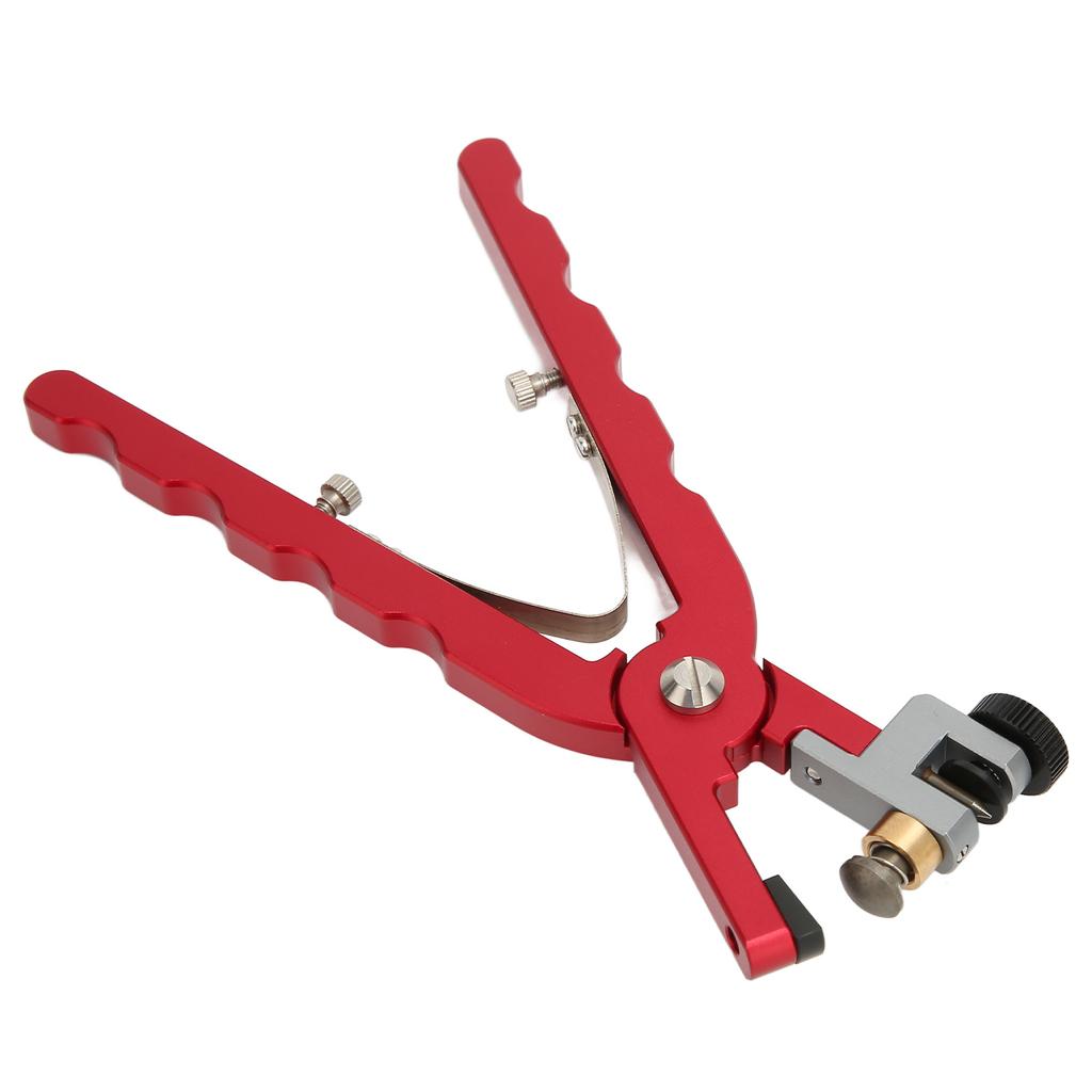 Watch Belt Hole Puncher Lightweight Portable Effort Saving Spring Steel Material Red Handle