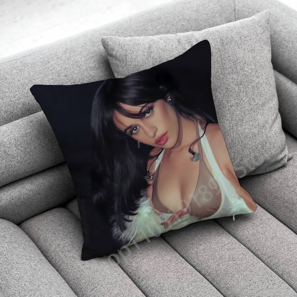 C-Camila C-Cabello Romance C XOXO Familia Throw Pillow Case For 45*45cm 40cm 55cm 50cm 30cm Square Car Pillowcase Shell