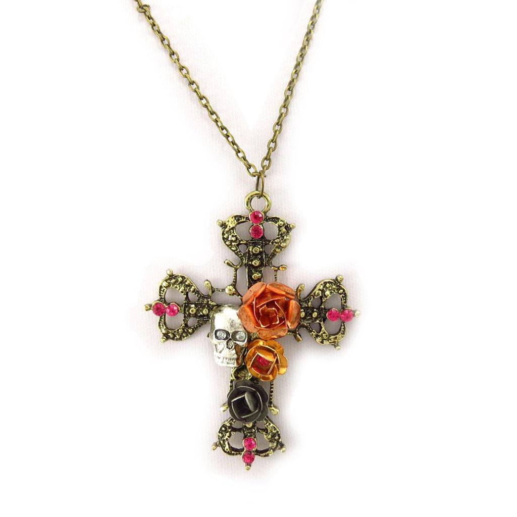 Les Trésors De Lily [R6746] - Designer 'Scarlett' Orange Gold Sautoir Necklace - 70 Cm - 75x55 Mm