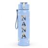 1PC Nana Boho Floral Lettering Quote Art 750ml Color Plastic Sports Water Bottle Leakproof Flip Straw Lid Suitable for Sports Office Home Use