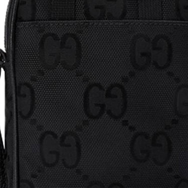 Gucci Serie Ecológica Off The Grid Bolso Cruzado Tote con Parche de Cuero y Nailon Unisex Negro 643882-H9HLN-1000