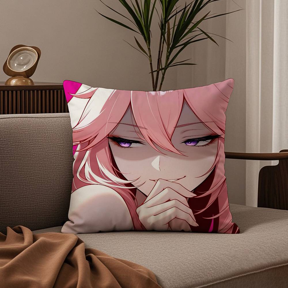 Genshin Impact kawayii Yae Miko Pillow Case good printing pillowcase living room sofa cushion cover bedroom room decor