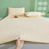 3pcs/set Latex Cooling Mattress Pad-Soft Friendly Foldable All-Season Bedding Breathable Quilted Design(1 mat and 2 pillowcases)