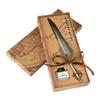 European Retro   Quill Alloy Pen Dip Nib Calligraphy Writing Pen Gift Set With Ink Bottle